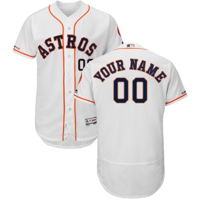 Houston Astros Majestic Home Flex Base Authentic Collection Custom Jersey White